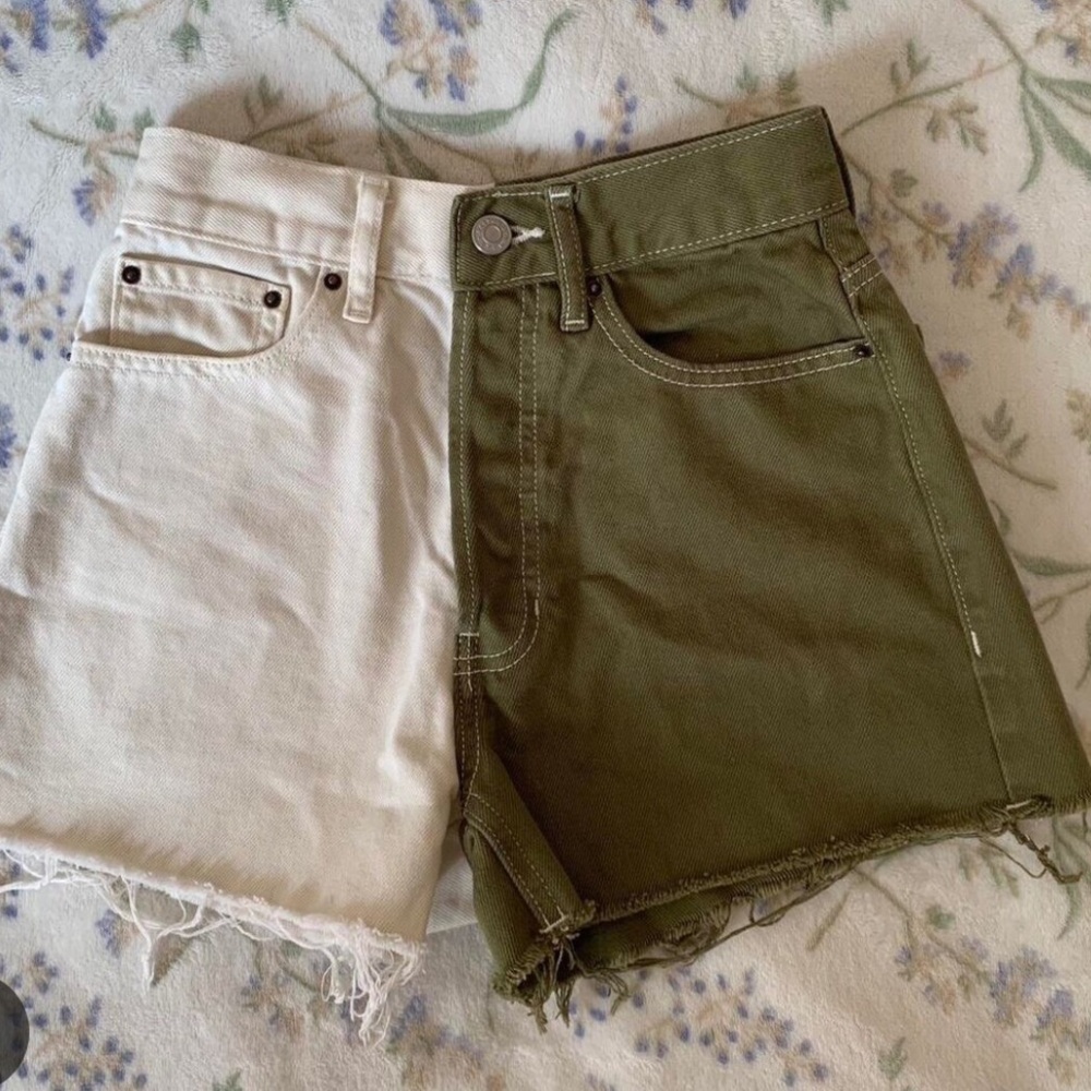 Pacsun Split Dye Jean Shorts
